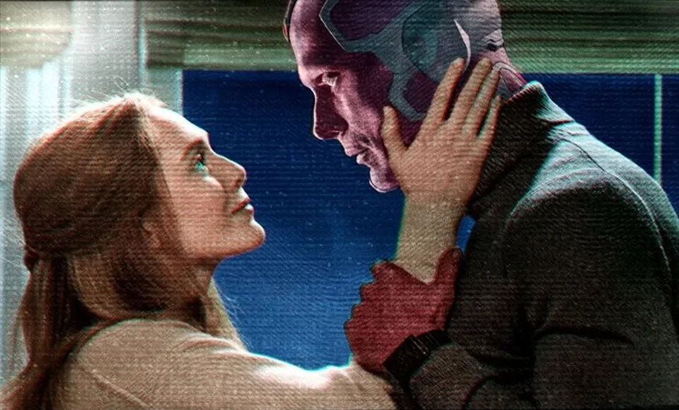 Wanda and Vision with the peace of the interior gaze